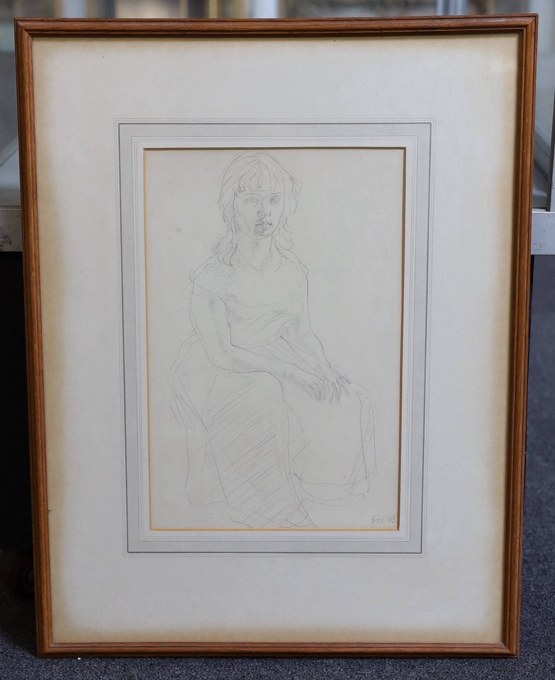 Vanessa Bell (1879-1961), Study of a seated woman, pencil on paper, 35 x 23cm